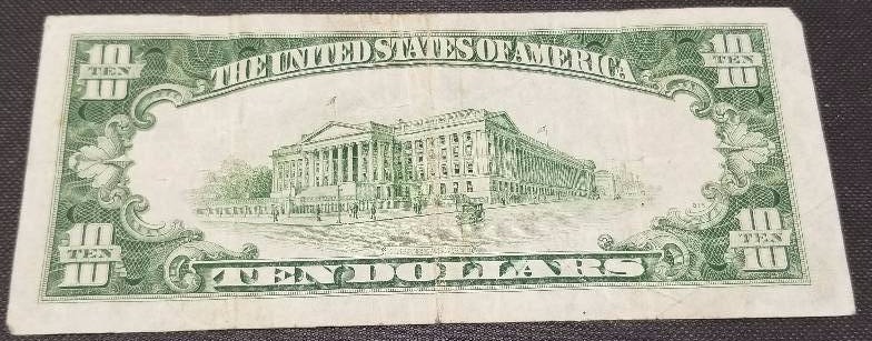 1934-A $10 US FEDERAL RESERVE NOTE MINNEAPOLIS MN