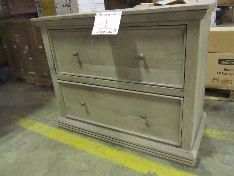 lot 1 image: Home Decorators Collection Aldridge Antique Grey File Cabinet
