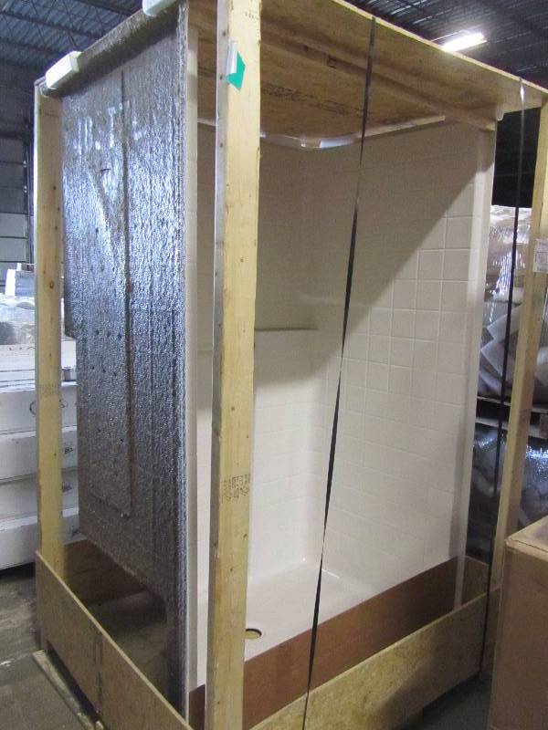lot 6 image: Aquatic Everyday Smooth Tile 48 in. x 34-78 in. x 76 in. 1-Piece Shower Stall