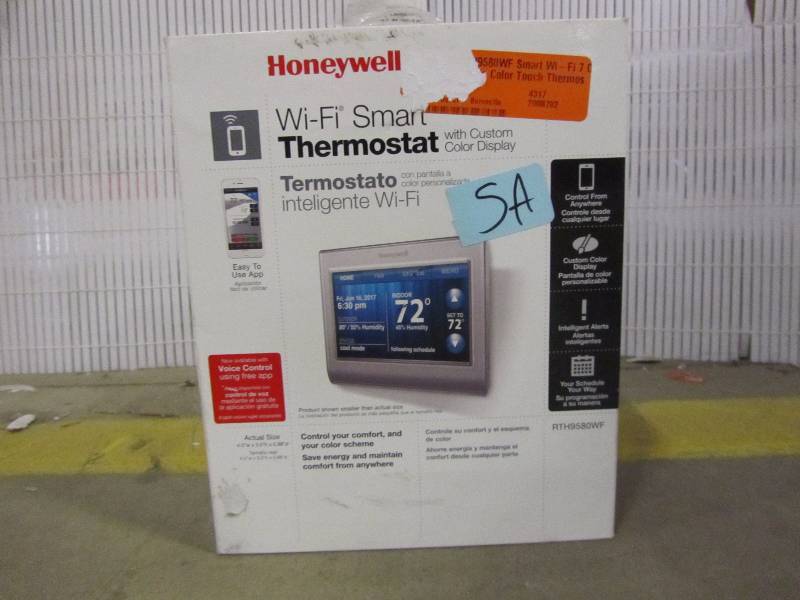 lot 15 image: Honeywell RTH9580WF Smart Wi-Fi 7 Day Programmable Color Touch Thermostat