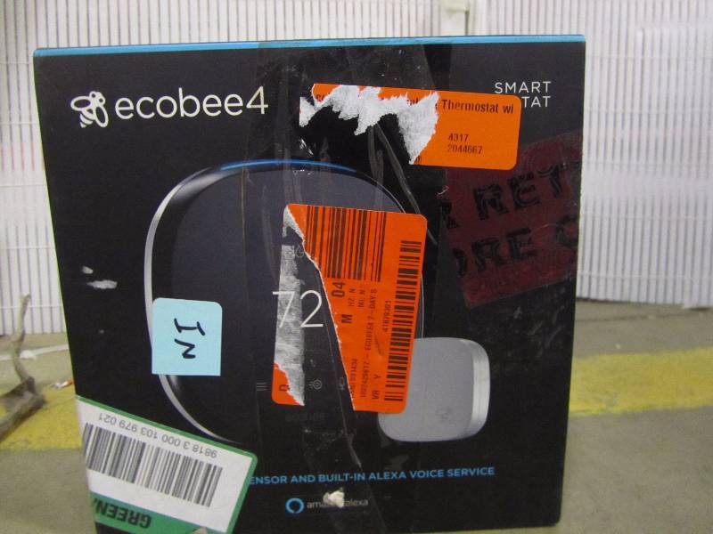 lot 16 image: ecobee 4 Alexa-Enabled Thermostat with Sensor
