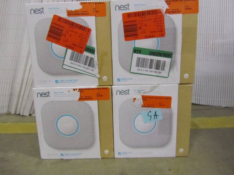 lot 22 image: Nest Protect Wired Smoke and Carbon Monoxide Detector (x4)
