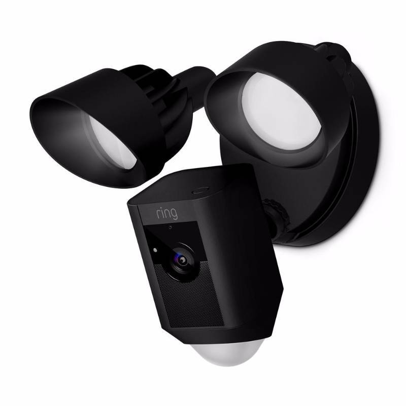 lot 21 image: Ring Outdoor Wi-Fi Cam with Motion Activated Floodlight, Black