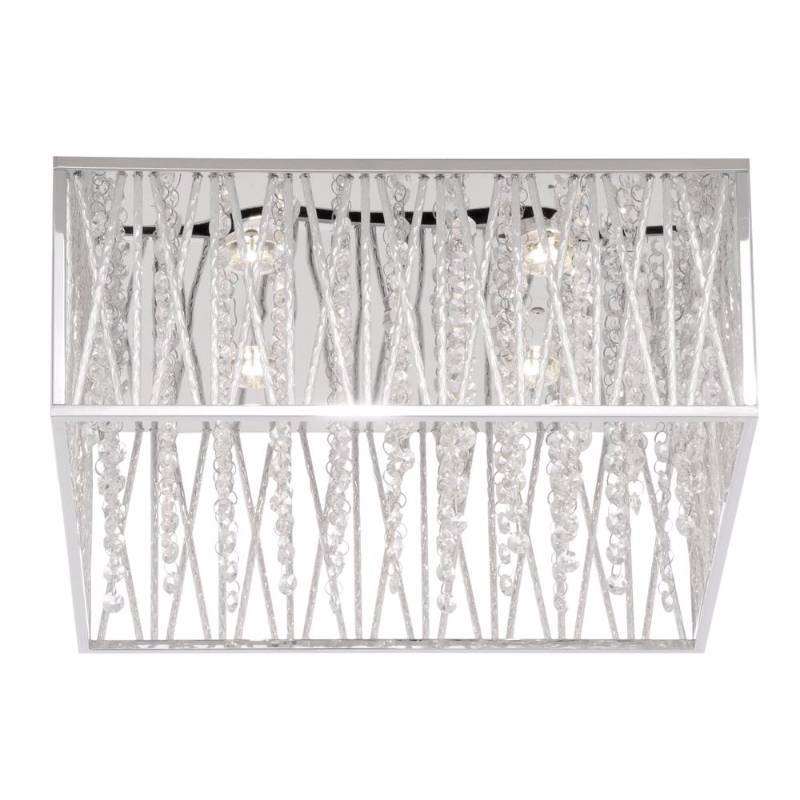 lot 25 image: Home Decorators Collection 4-Light Chrome Flushmount