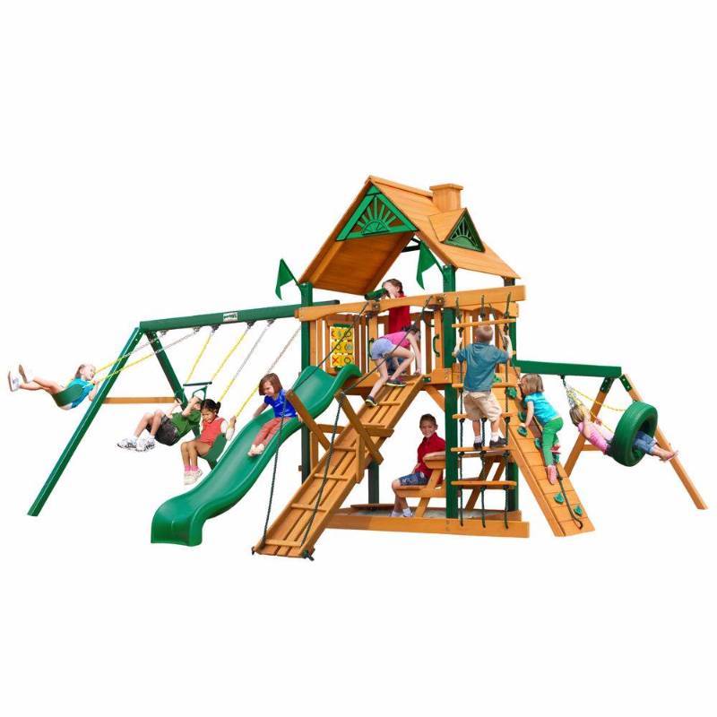 lot 64 image: Gorilla Playsets Frontier with Timber Shield Cedar Playset