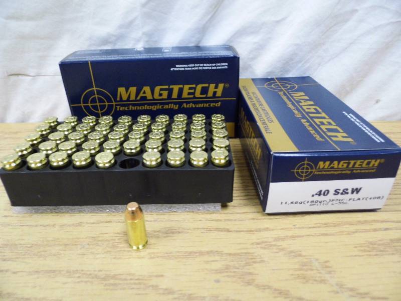 lot 31 image: 2 Boxes of 50 each, 40 Caliber S&W Cartridges