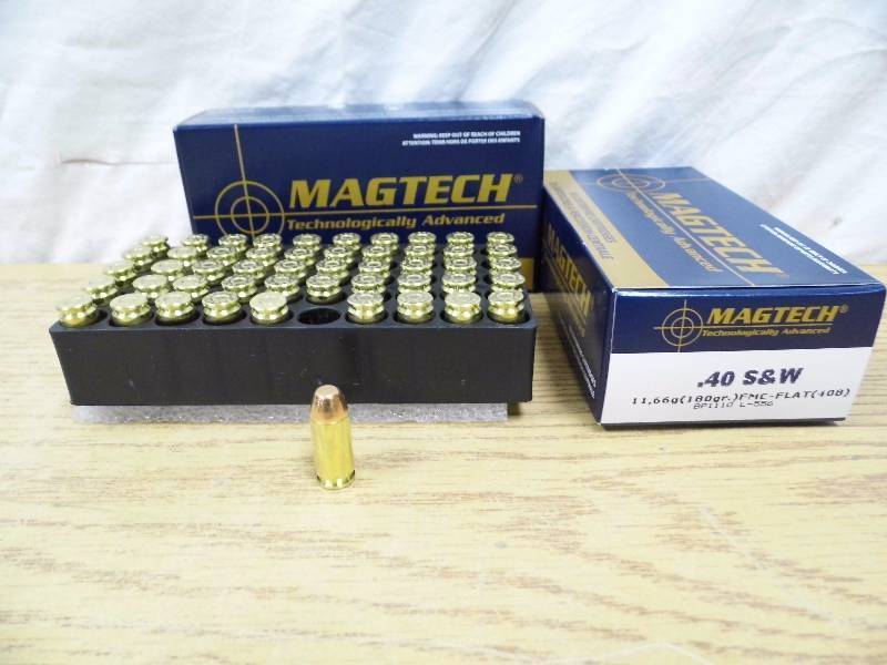 lot 33 image: 2 Boxes of 50 each, 40 Caliber S&W Cartridges