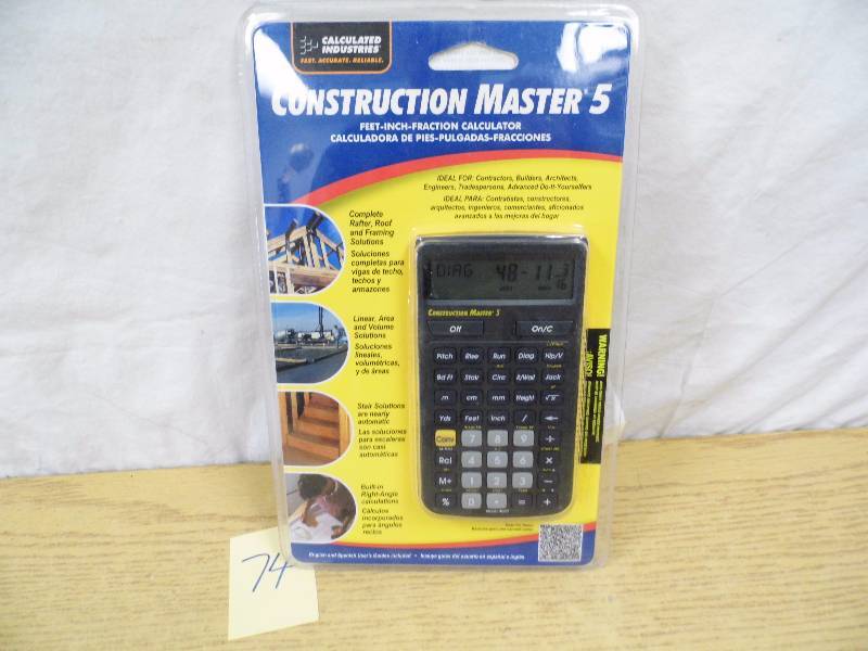 lot 74 image: Construction Master Calculator