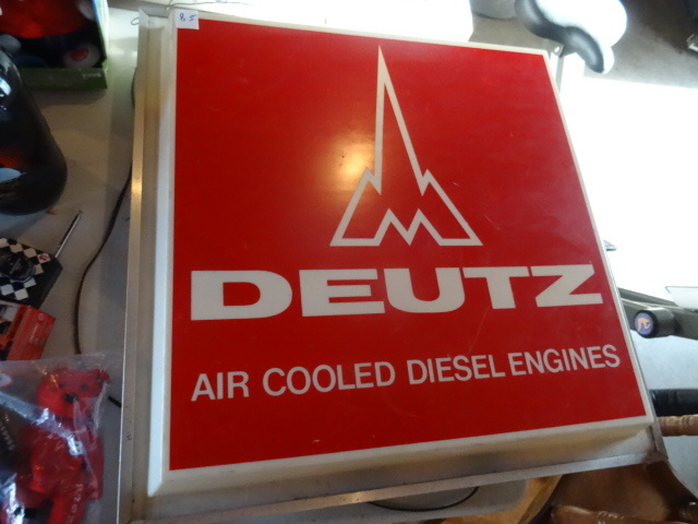 Vintage Lighted Deutz  Engines Sign