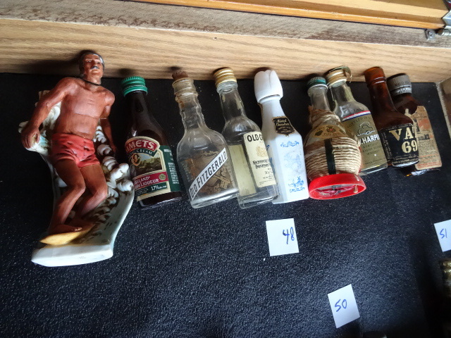 9 Vintage Liquor Sample Bottles
