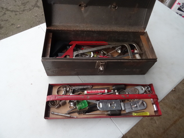 Power Kraft Tool Box With Misc Tools