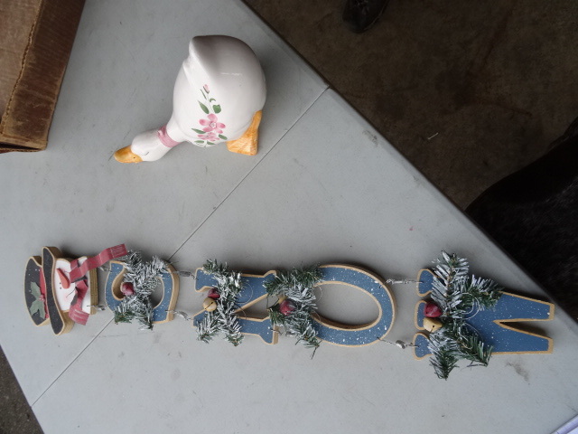 Ceramic Goose, Snowman Wall Hanging