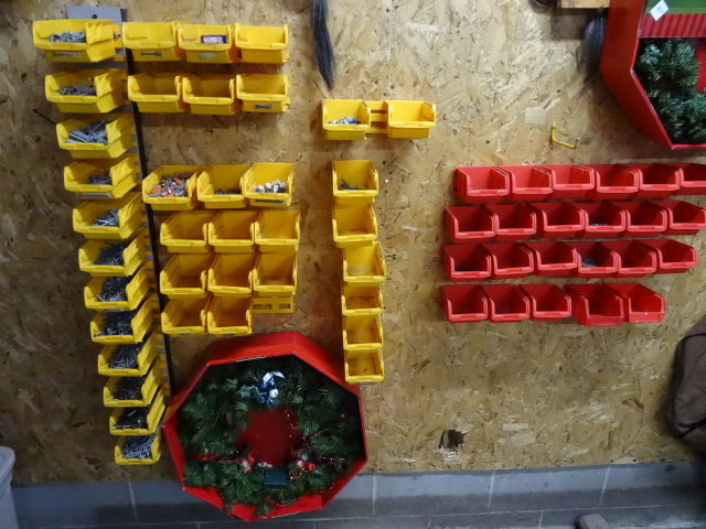 60 Plastic Wall Hanging Hardware Bins,