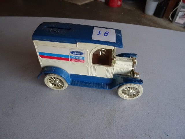 1917 Ford Mod T Van Coin Bank Metal