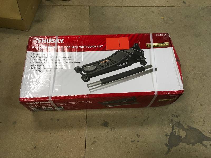 Husky Low Profile floor jack with quick lift not used capacity 6000 LBS