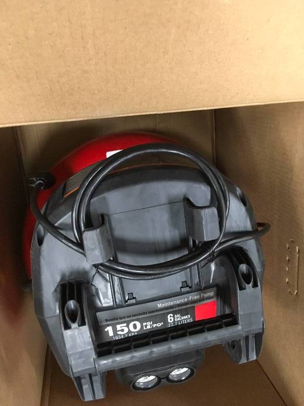 lot 13 image: Porter Cable Compressor 6 Gallons in good working condition