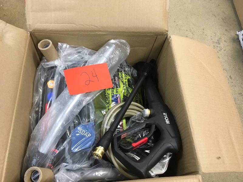 lot 24 image: Ryobi 1,700-PSI 1.2-GPM Electric Pressure Washer