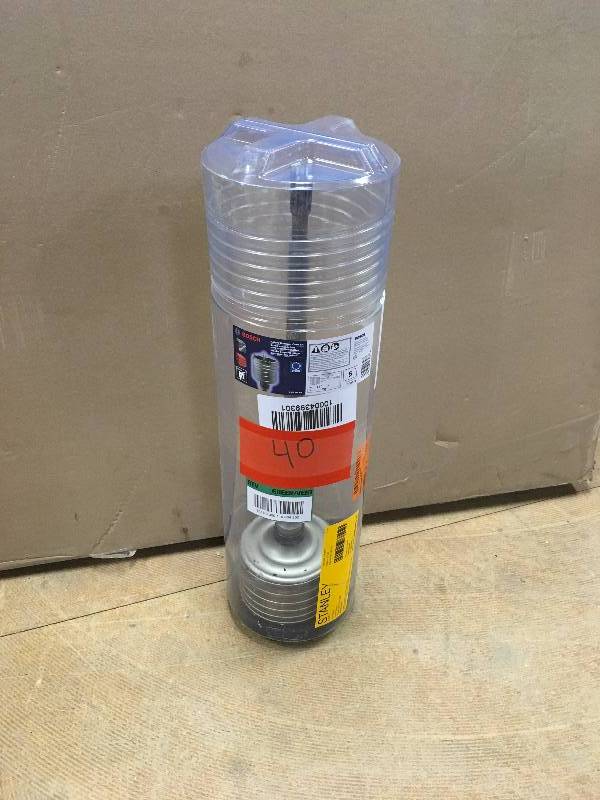 lot 40 image: Bosch 5 in. x 17 in. x 22 in. Spline Carbide Rotary Hammer Core Bit with Wave Design for Masonry and Concrete Drilling New
