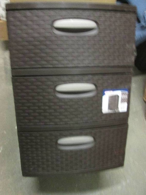 1 sterilite weave 3 drawer  19 D x...