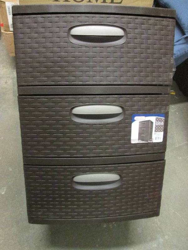 1 sterilite weave 3 drawer  19 D x...