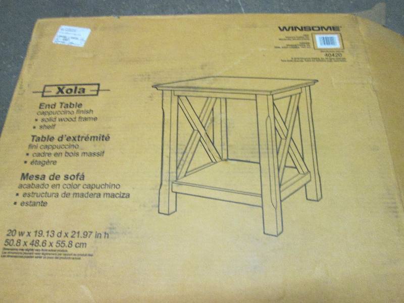 xola end table cappuccino finish so...