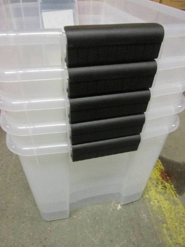 5-70qt sterilite plastic tubs no li...