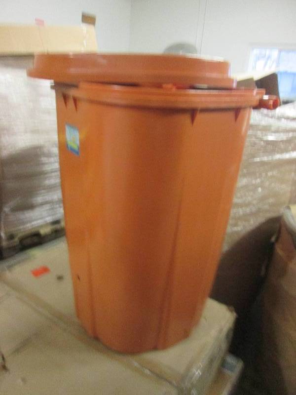 55 gallon terra cotta rain barrel w...