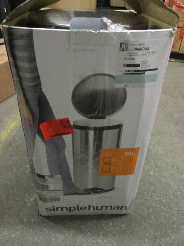 simple human 30L step trash can ope...