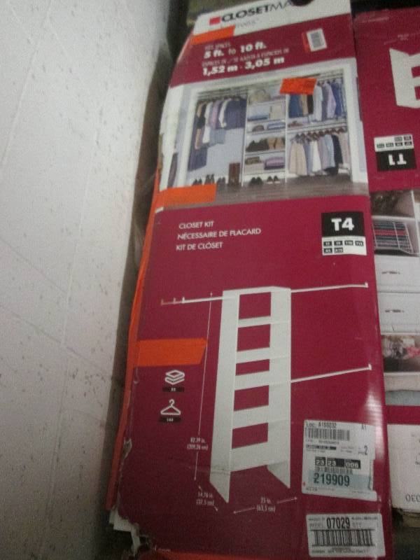 closetmaid 5 foot to 10 foot closet...