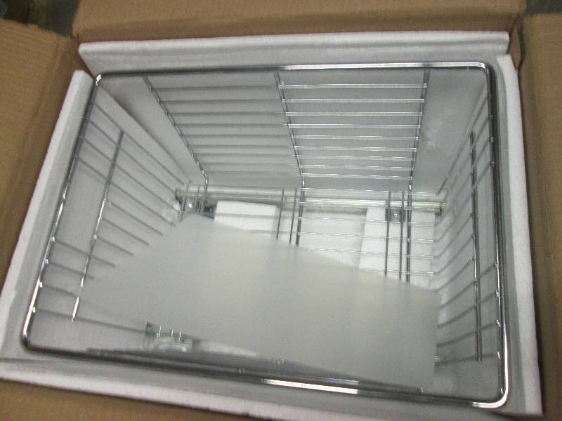veggie bin with liner chrome open b...