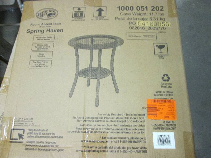 spring haven round accent table bro...