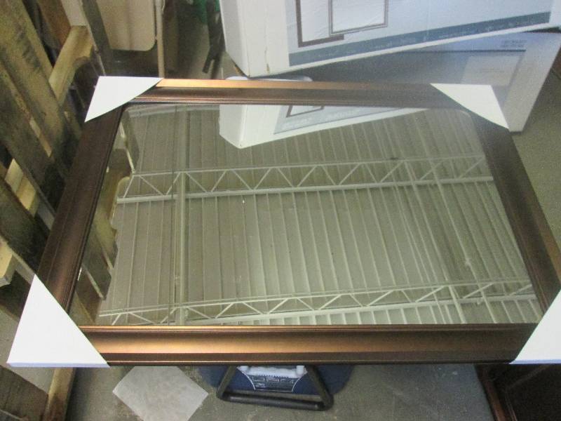 new wall mirror 30x42 brown ...