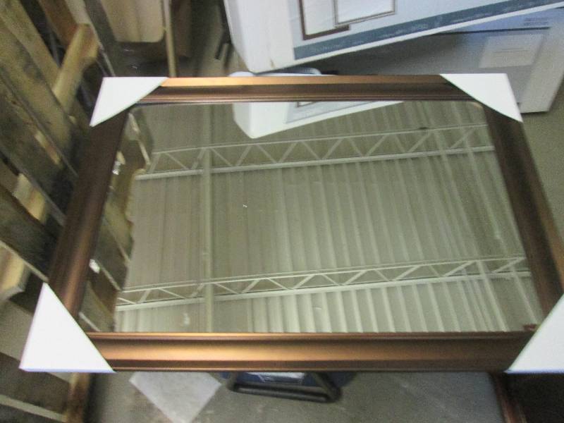 new wall mirror 30x42 brown ...