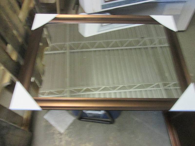 new wall mirror 30x42 brown ...