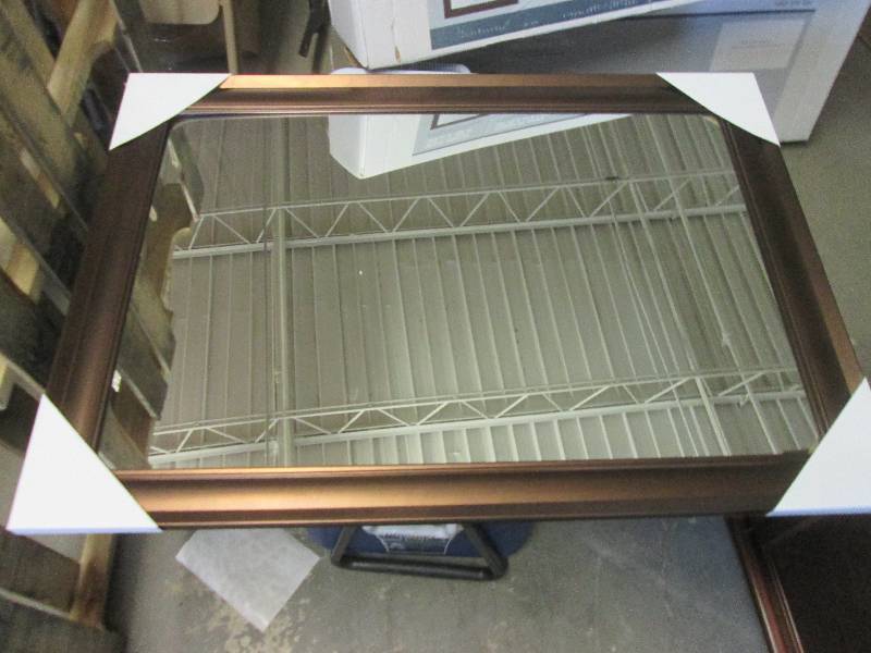 new wall mirror 30x42 brown ...