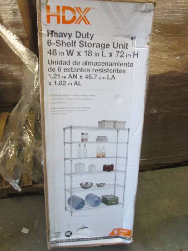 HDX heavy duty 6-shelf storage unit...