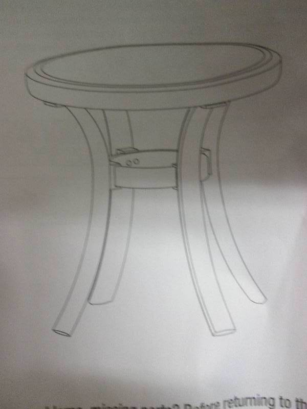Hampton bay aluminum 18 side table...