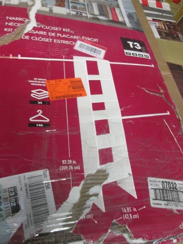 closetmaid white 4ft-9ft closet kit...