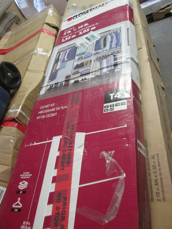 closetmaid white 5 foot-10ft closet...