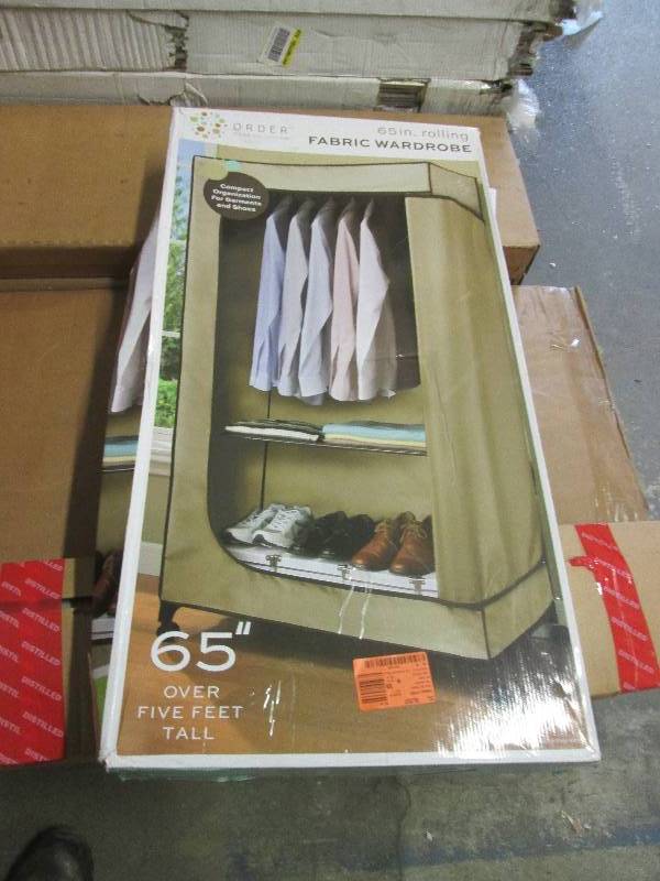 65 fabric wardrobe open box ...