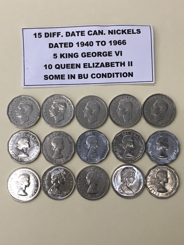 (15) Different Date Canadian Nickel...