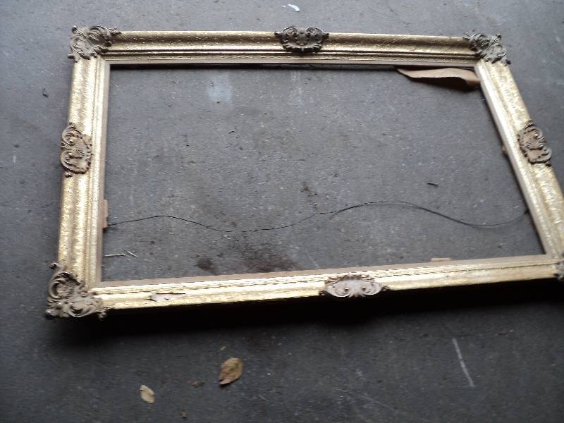 lot 39 image: gold frame, 31inx47in...