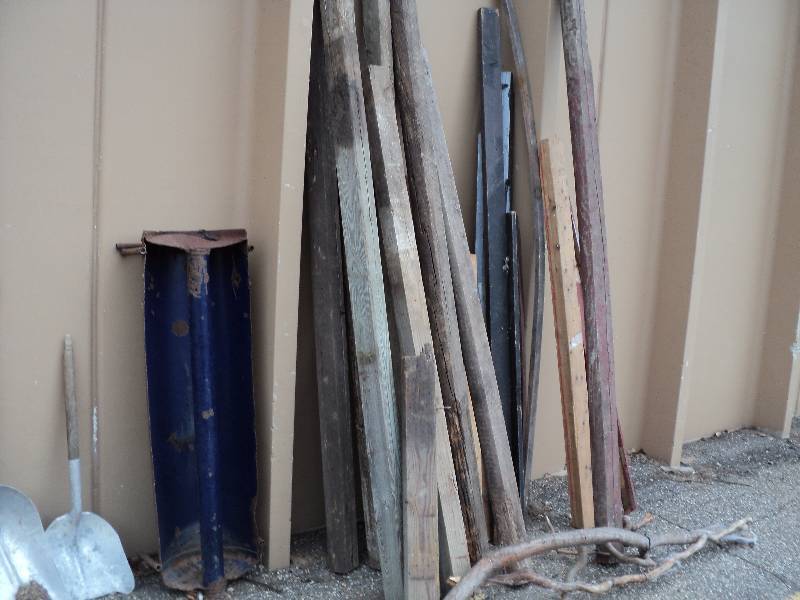 lot 50 image: pile of wood and metal...