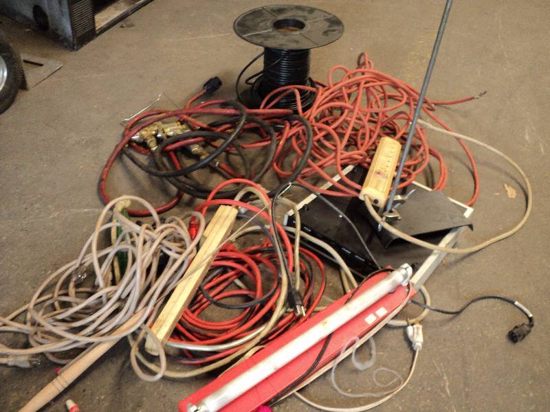 lot 51 image: cords and wire and misc...