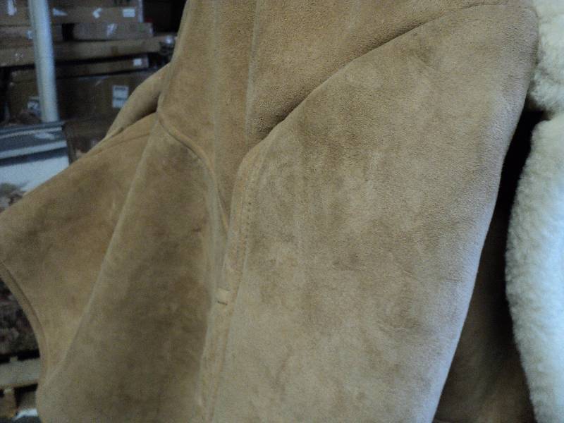 lot 57 image: sheepskin coat, size medium...