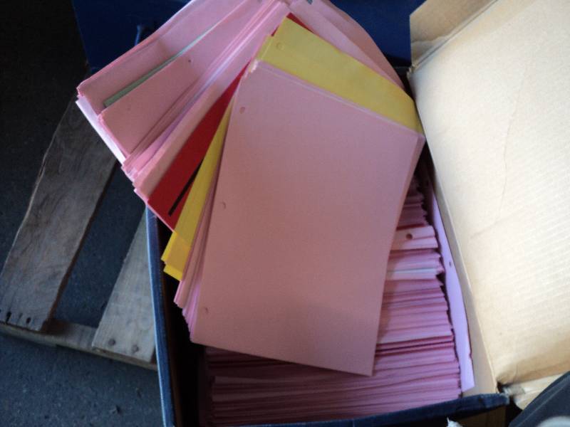 lot 95 image: box of 8x11 pink office paper...