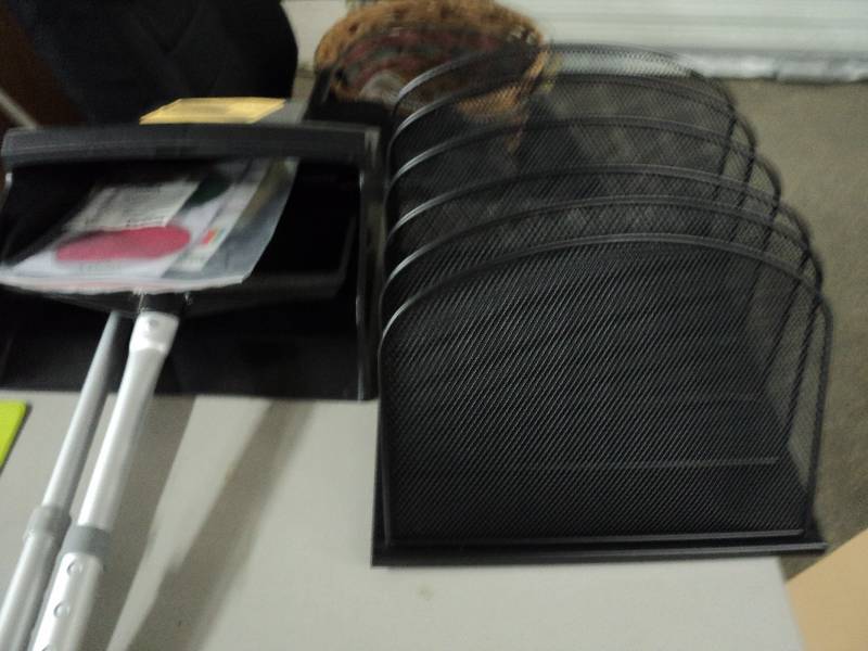 lot 102 image: table top file and broom and dustpa...