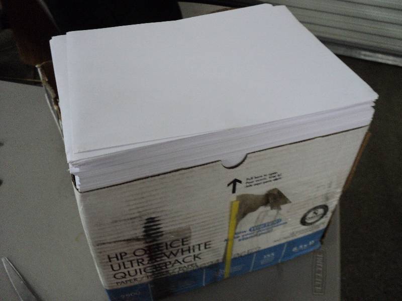 lot 105 image: box of 2500 sheets of8.5x11 white p...