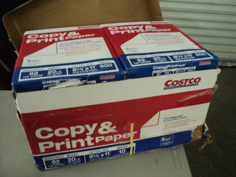 lot 109 image: 20lb box of 8.5x11 white copy paper...