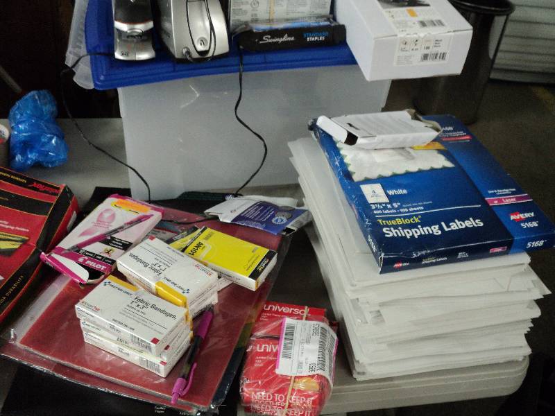 lot 128 image: office supplies...